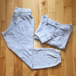 LNA Fleece Sweatshirt & Jogger Matching Set - XS